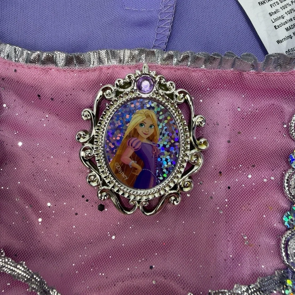 Disney Jakks Rapunzel Tangled Costume Dress Girls 4-6x Purple Princess NWOT